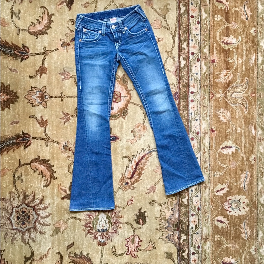 Low rise, True Religion Bootcut Jean.